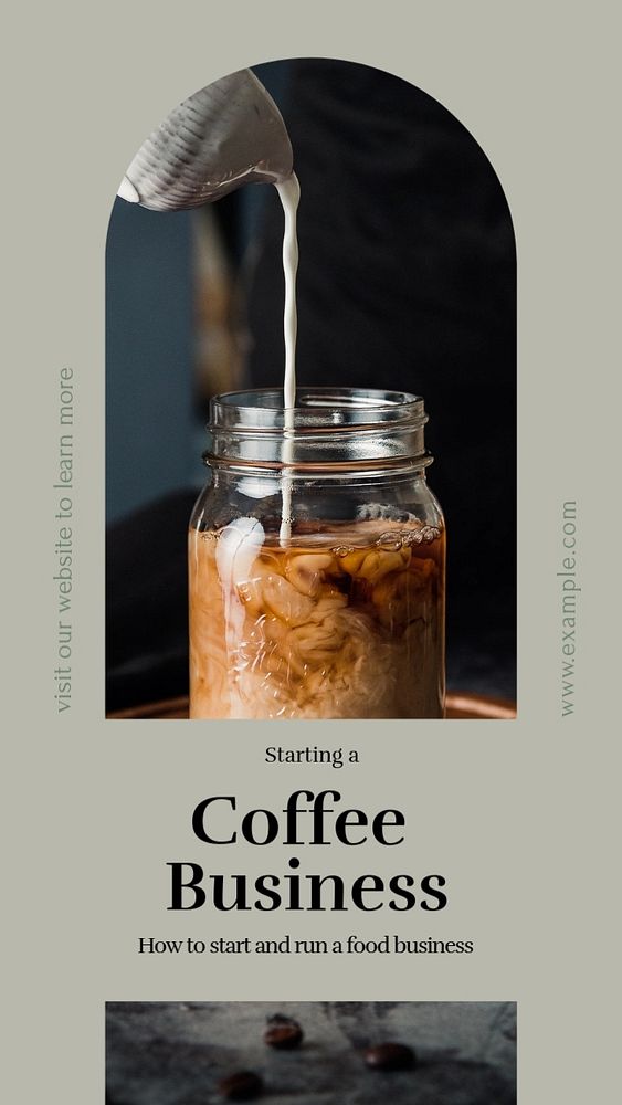 Coffee business Instagram story template, editable design