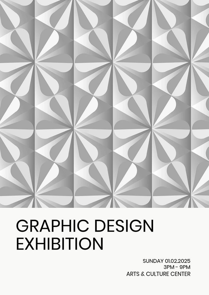 Design museum poster template, editable event advertisement