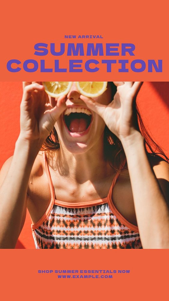 Summer collection  Instagram story template, editable design for social media