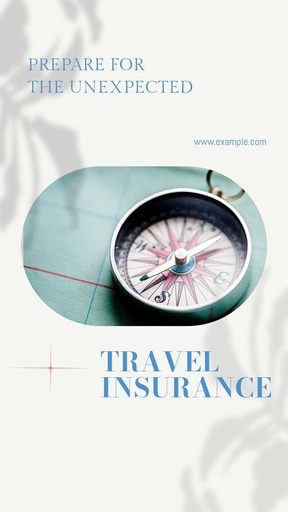 Travel insurance Instagram story template, editable design