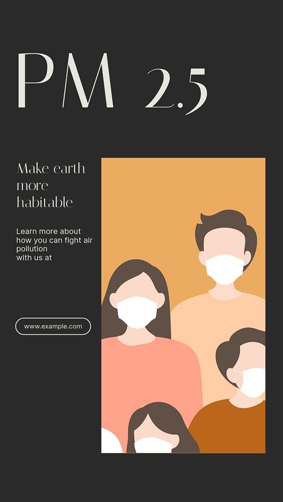 Air pollution campaign Instagram story template, editable design