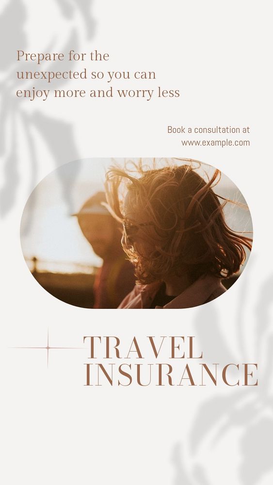 Travel insurance Instagram story template, editable design