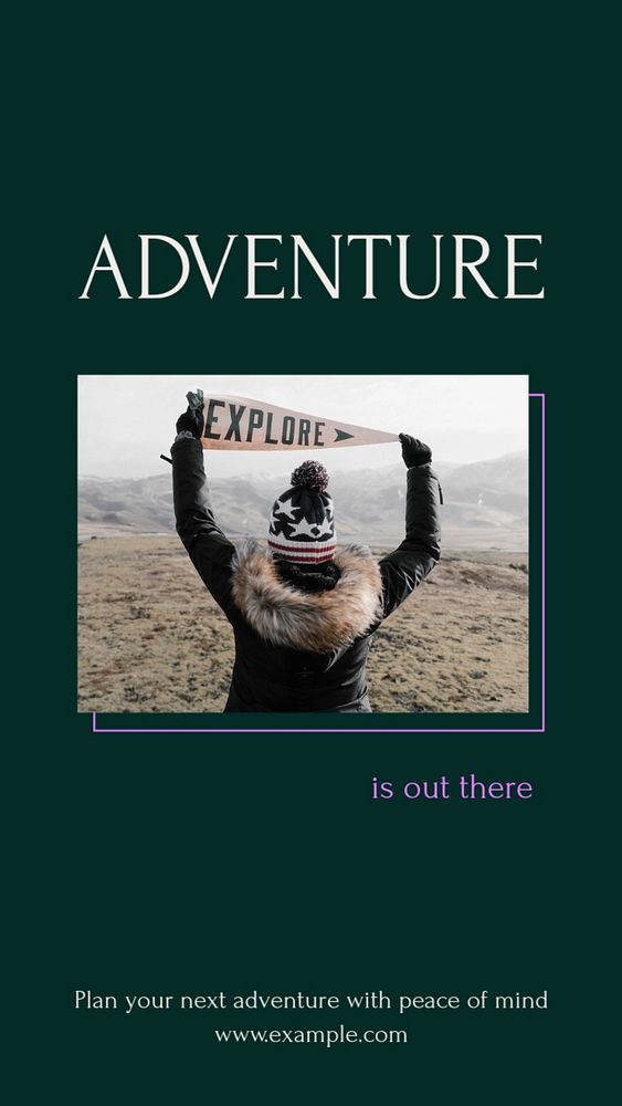 Adventure is out there Instagram story template, editable design