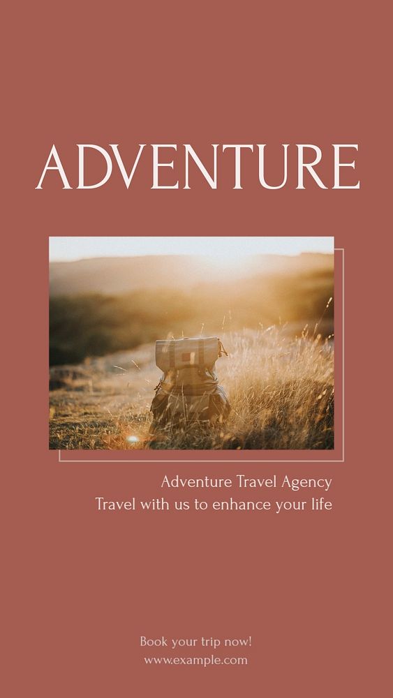 Adventure travel Instagram story template, editable design