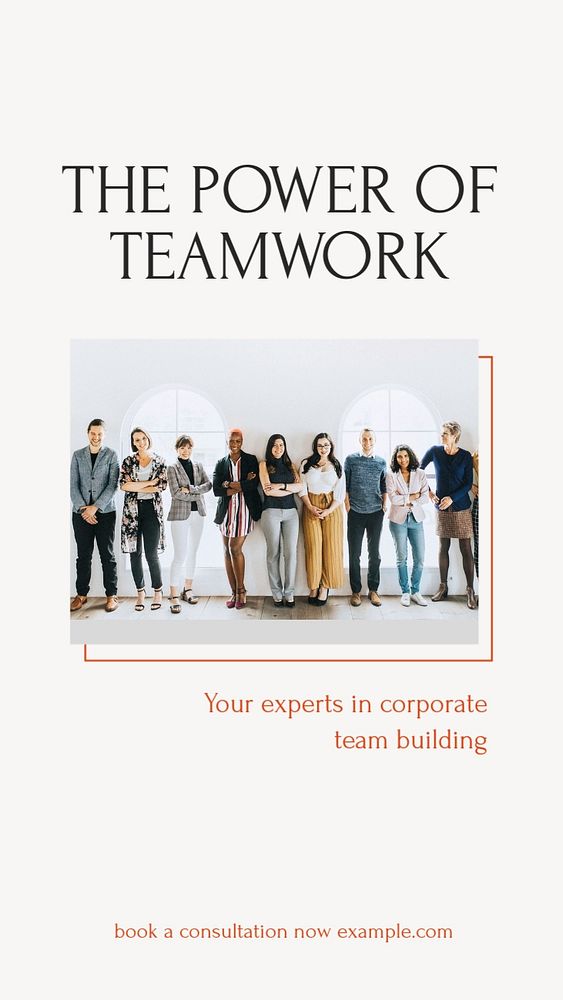 Power of teamwork Instagram story template, editable design