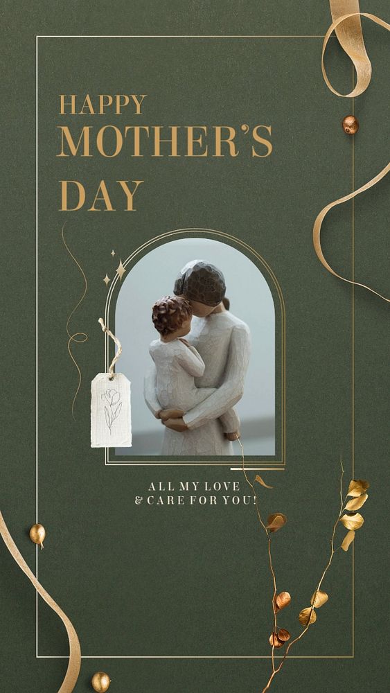 Mother's day  Facebook story template,  editable design 