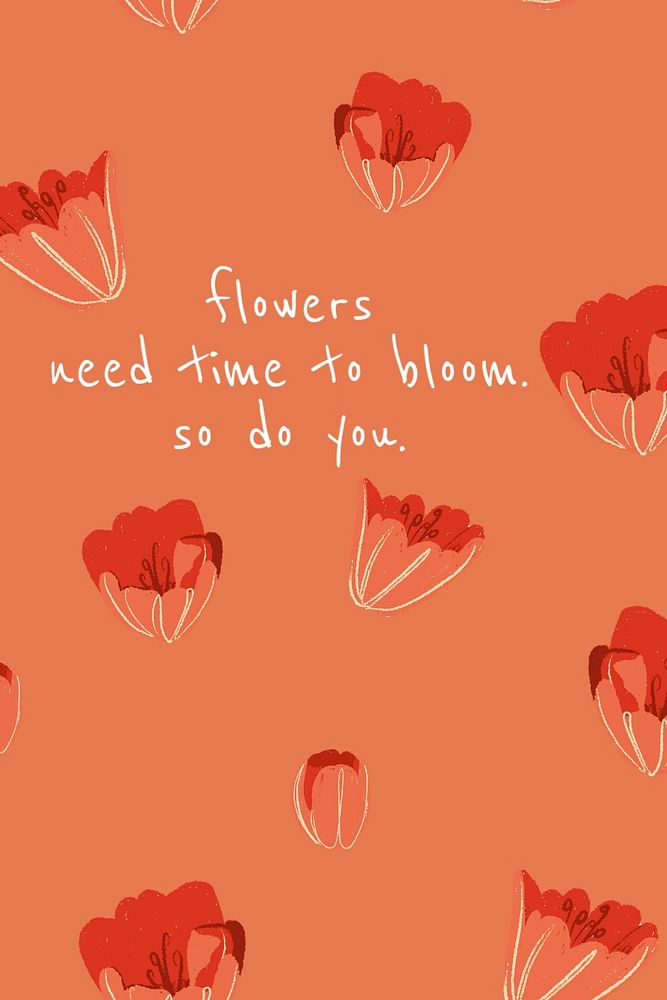 Flower quote Pinterest Pin template, editable design