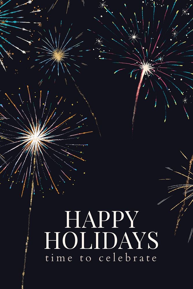 Happy holidays Pinterest post template, editable design