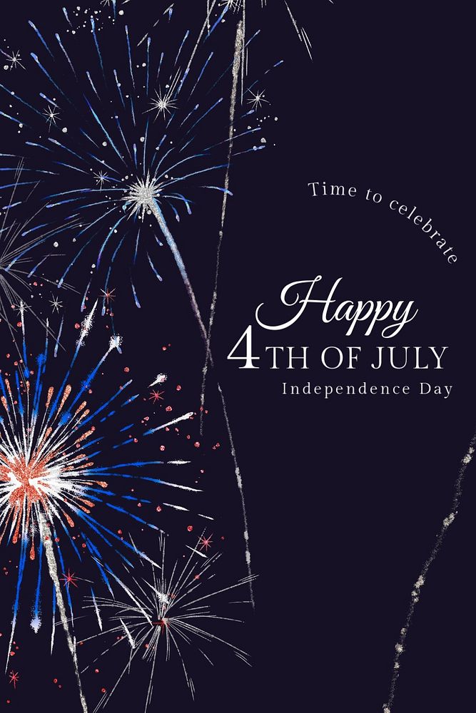 July 4th Pinterest post template, editable design