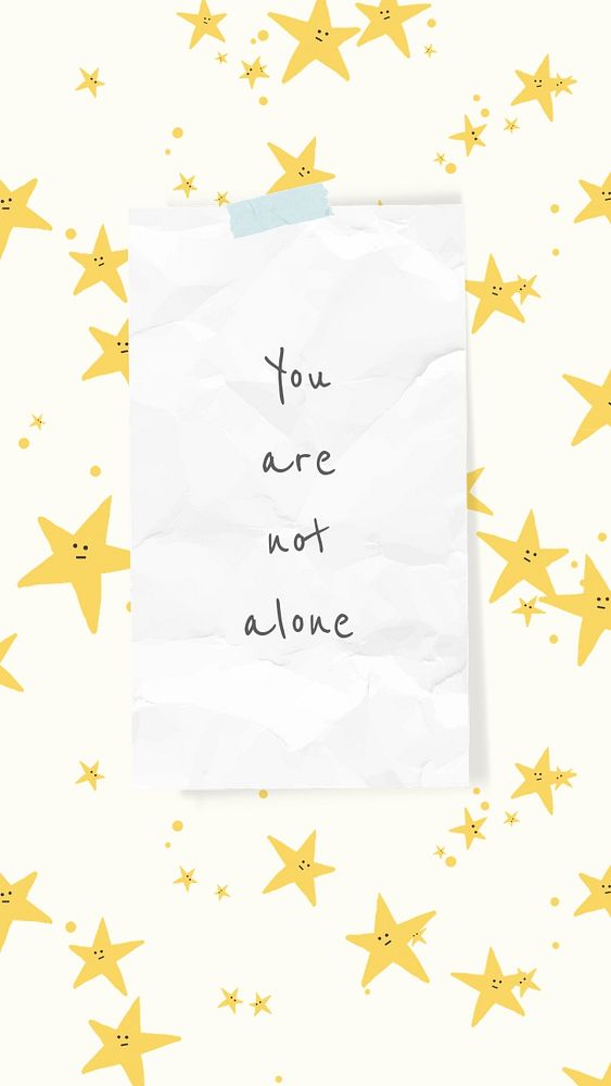 Cheerful quote Facebook story template, editable star doodle design