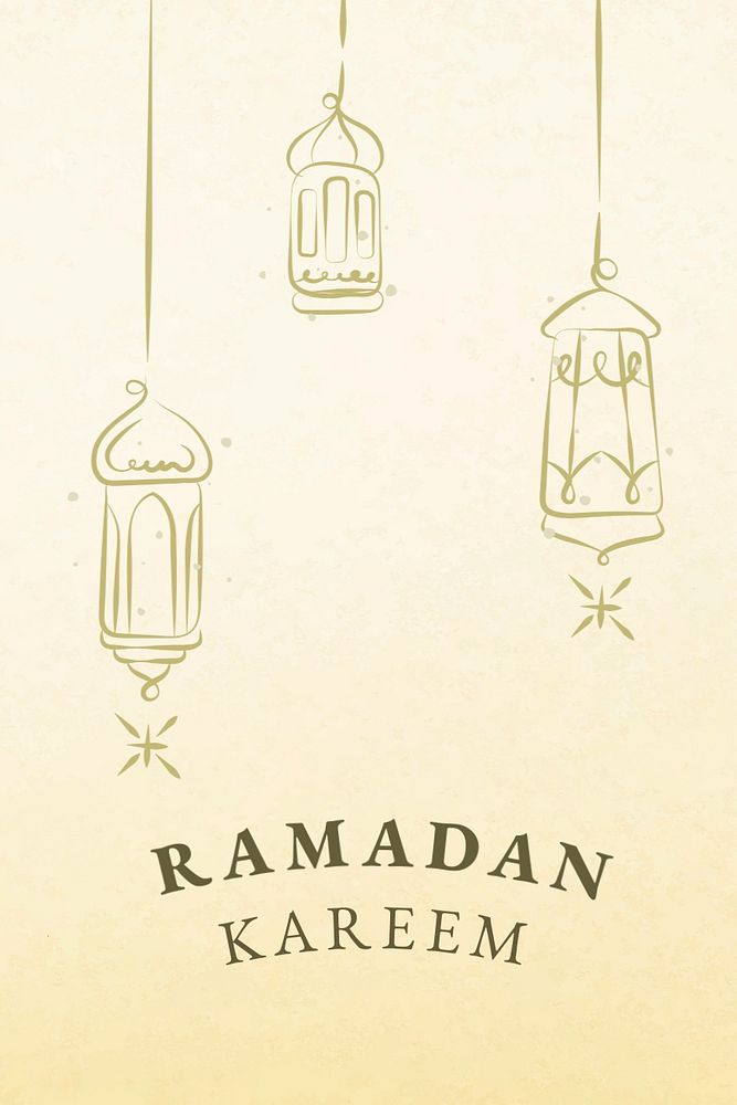 Ramadan kareem template, editable Pinterest pin