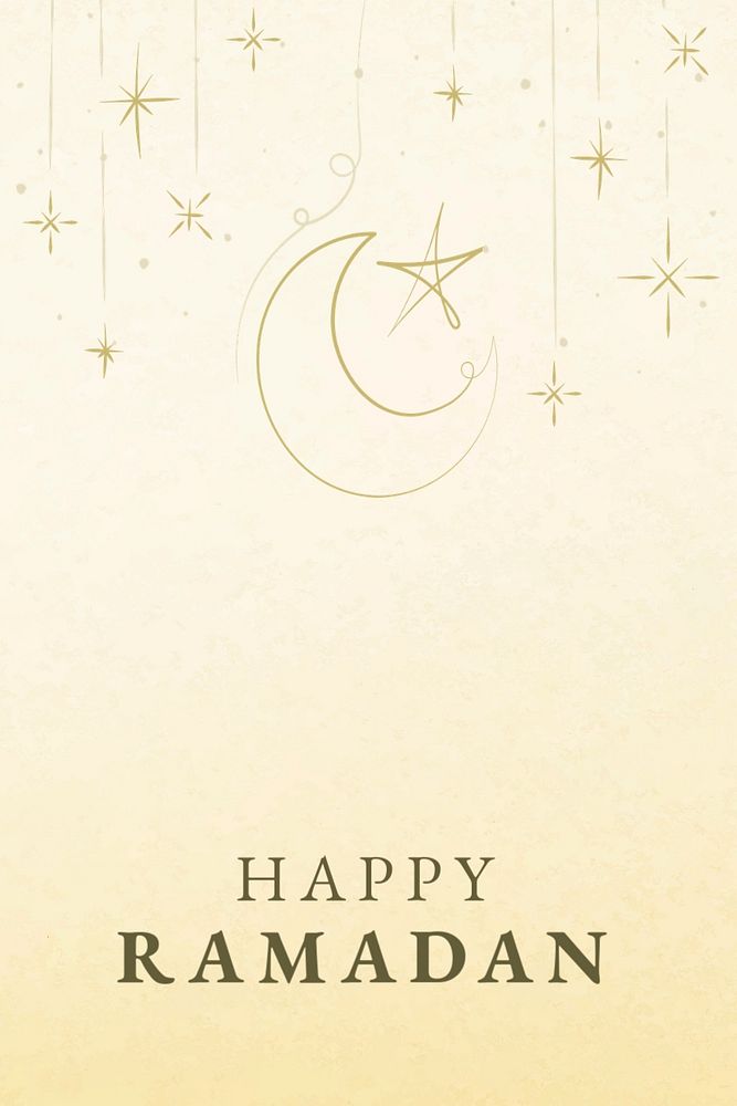 Happy Ramadan template, editable Pinterest pin