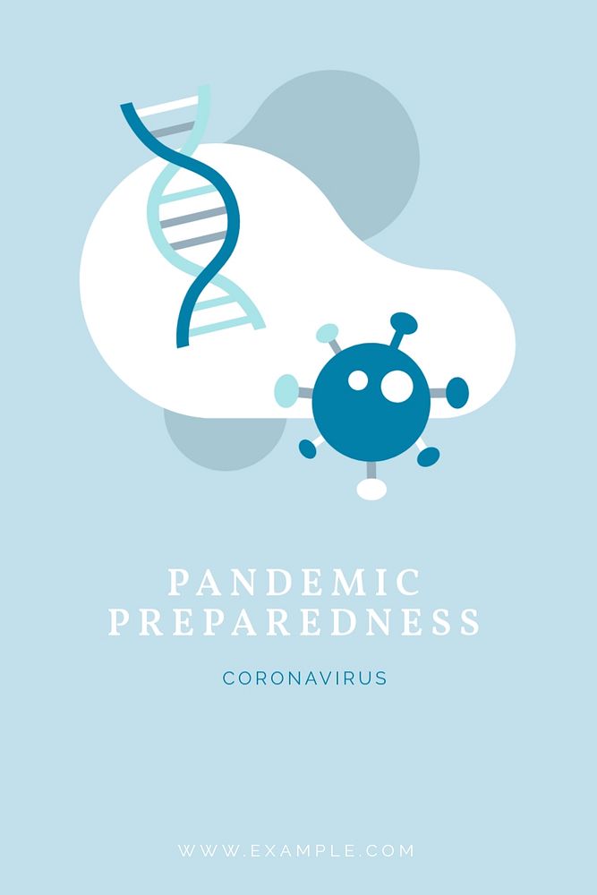 Pandemic preparedness poster template, editable design