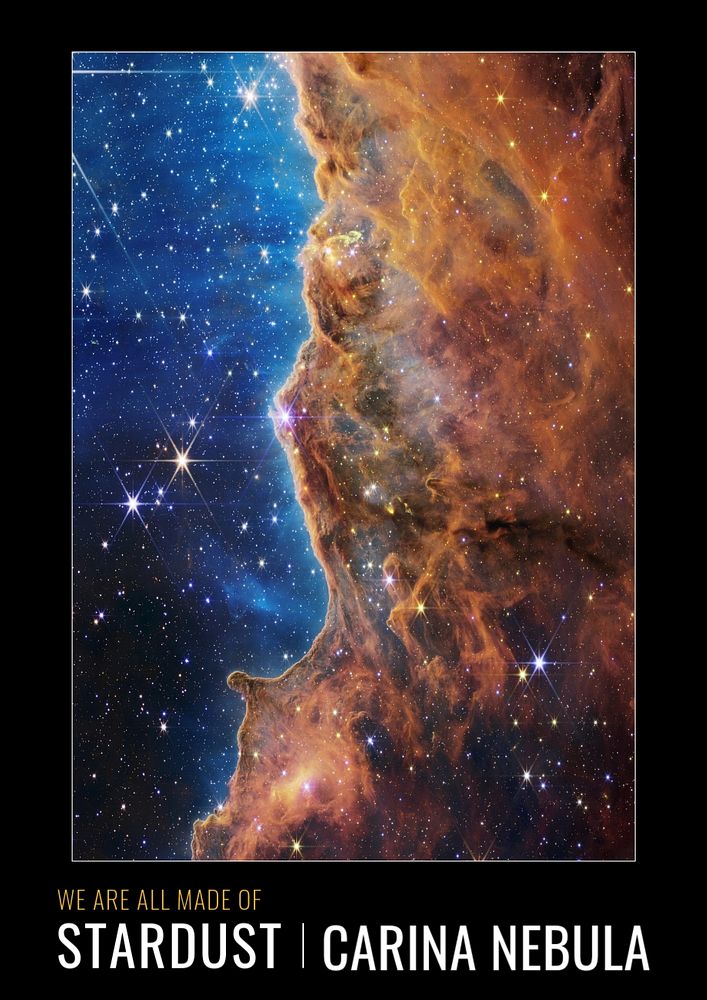 Carina Nebula poster template, remastered from NASA design into editable format by rawpixel