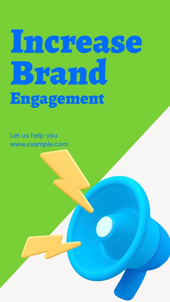 Brand engagement Instagram story template, editable text and funky design