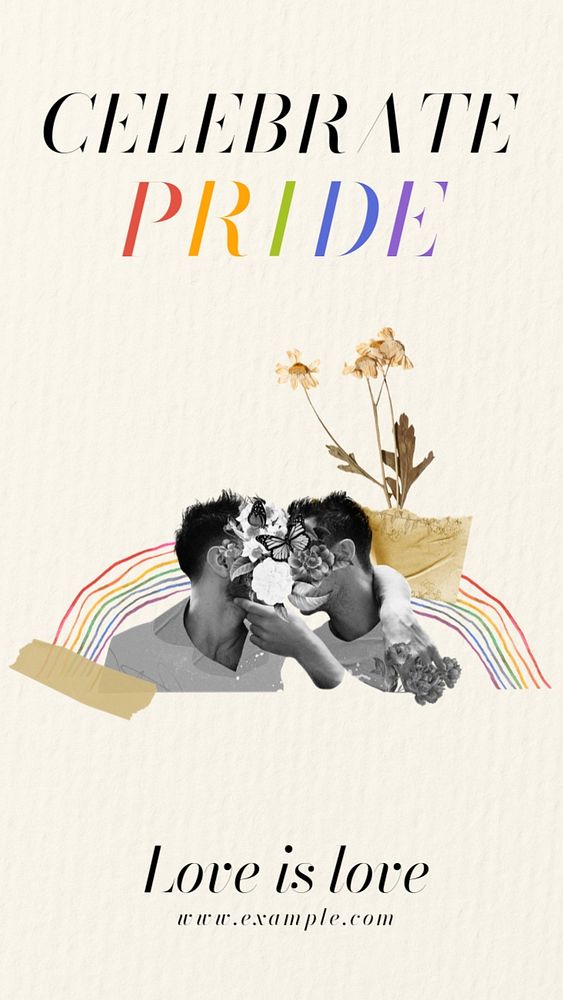 Celebrate pride Instagram story template, editable design