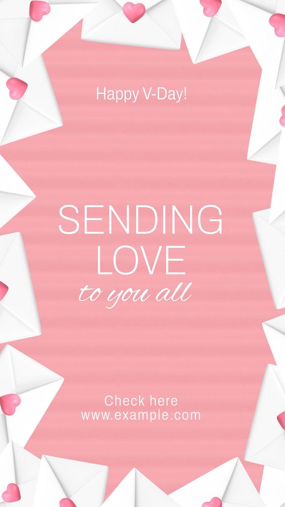 Happy Valentine's Instagram story template, editable design