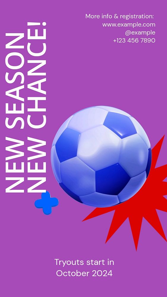 New season, new chance Instagram story template, editable text and funky design