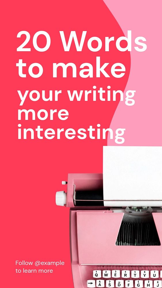 Make writing interesting Instagram story template, editable text and funky design