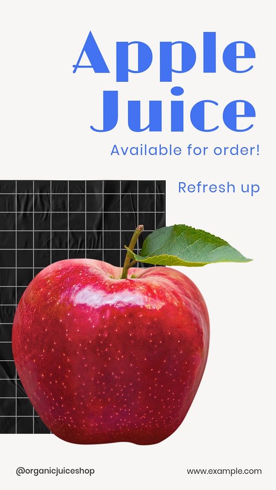 Organic juice Instagram story template, editable design & text