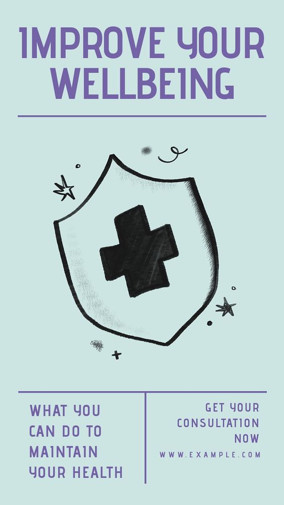 Health protection Instagram story template, customizable social media design