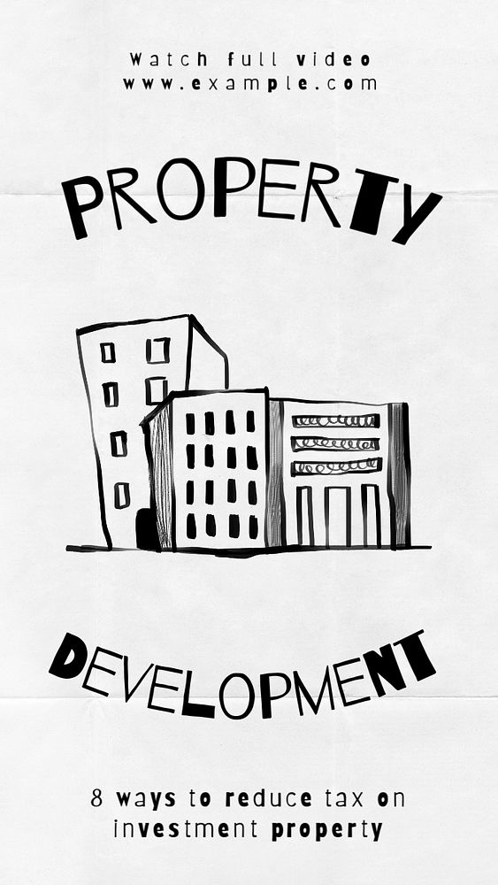 Property development Instagram story template, customizable social media design 