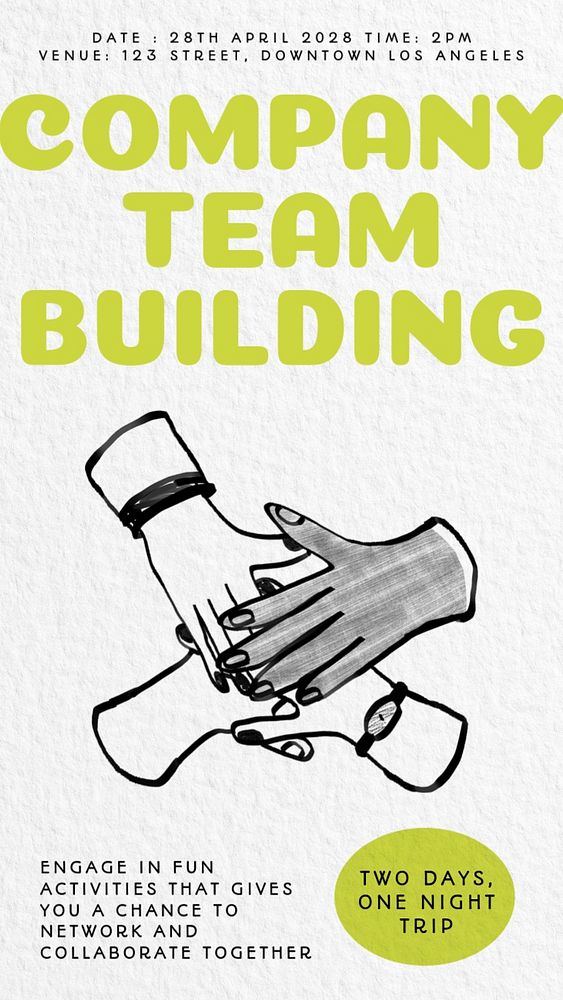 Team building trip Instagram story template, customizable social media design 