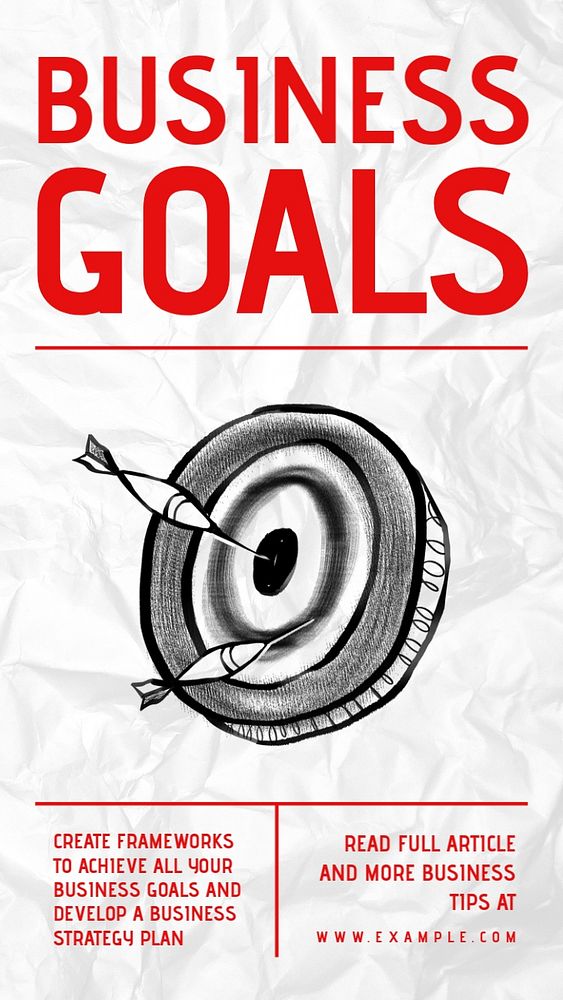 Business goals Instagram story template, customizable social media design