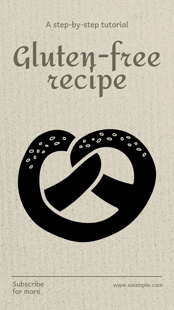 Food recipe gluten free Instagram story template, customizable social media design 