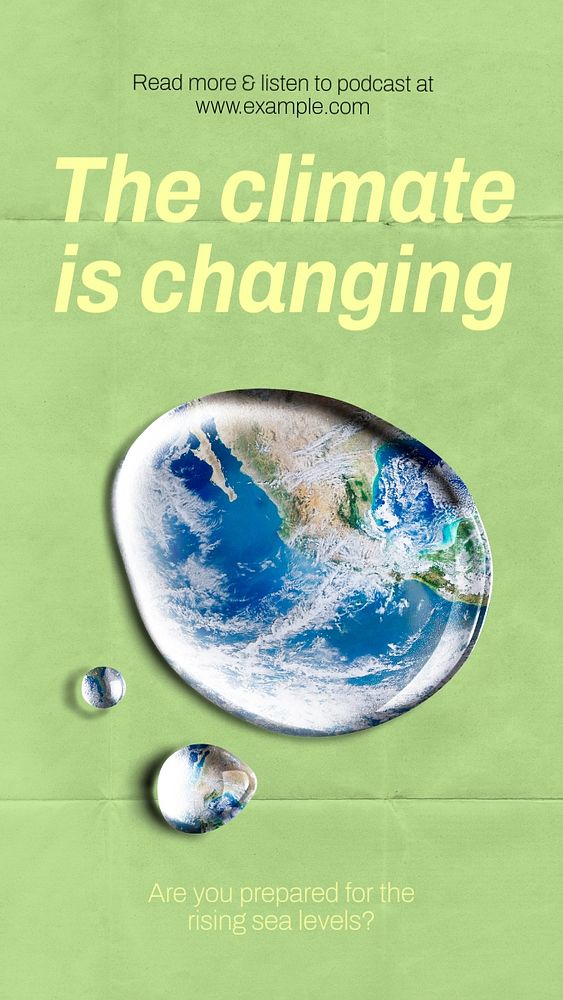 Climate change Instagram story template, customizable social media design 