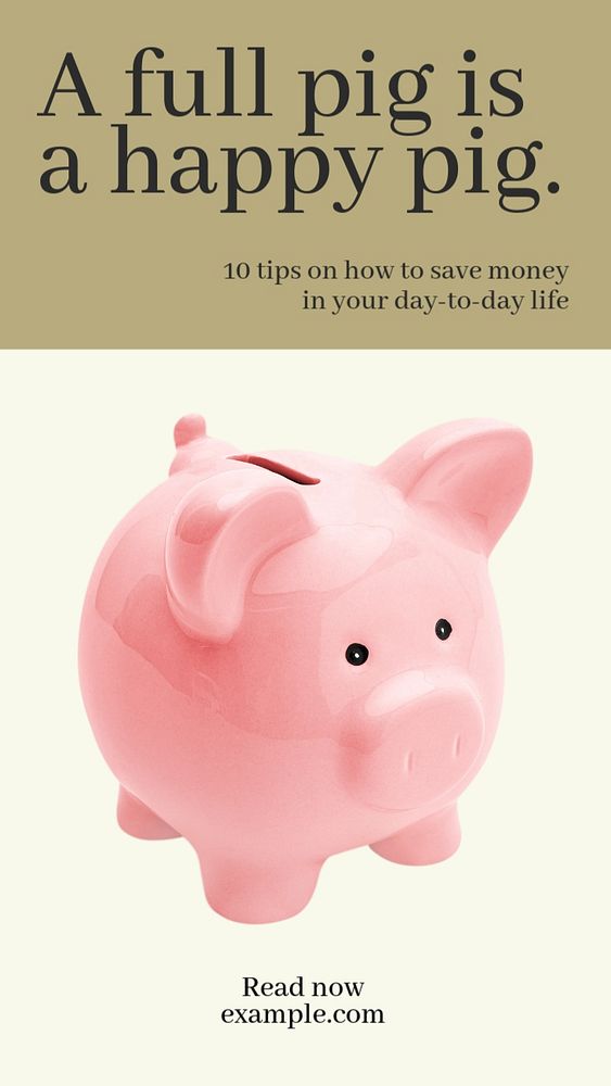 Saving money tips Instagram story template, customizable social media design 