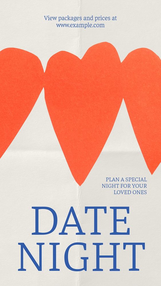 Date night Instagram story template, customizable social media design 