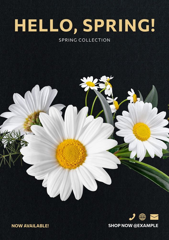 Spring collection poster template, customizable advertisement