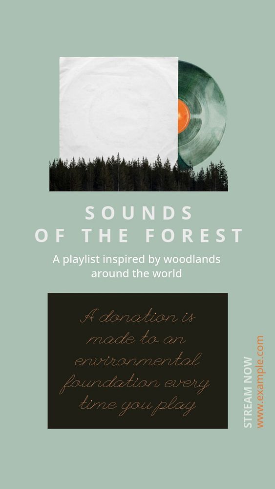 Nature sound Instagram story template, editable design