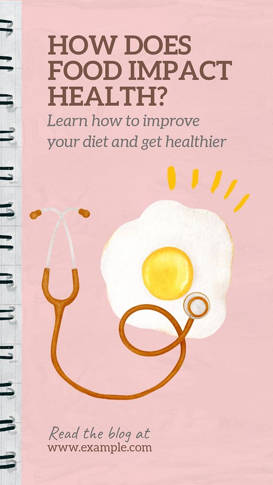 Food health Instagram story template, editable design