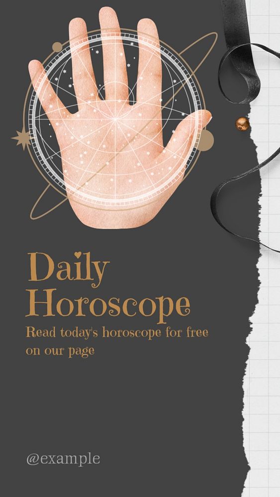 Daily horoscope Instagram story template, editable design