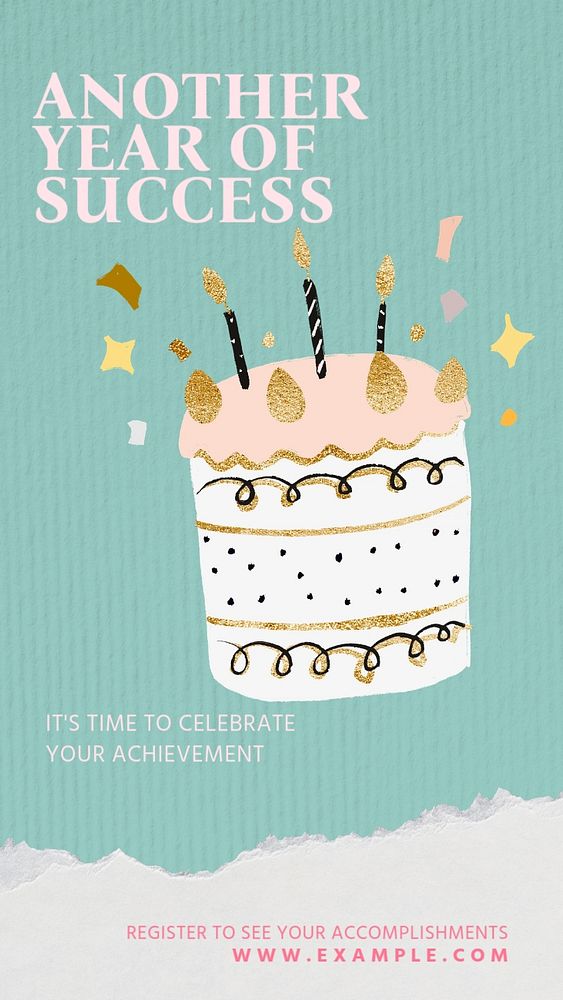 Celebrate success Facebook story template, editable text