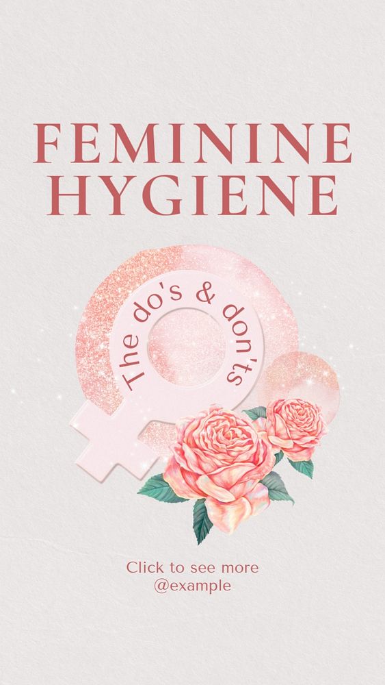 Feminine hygiene Instagram story template, editable design