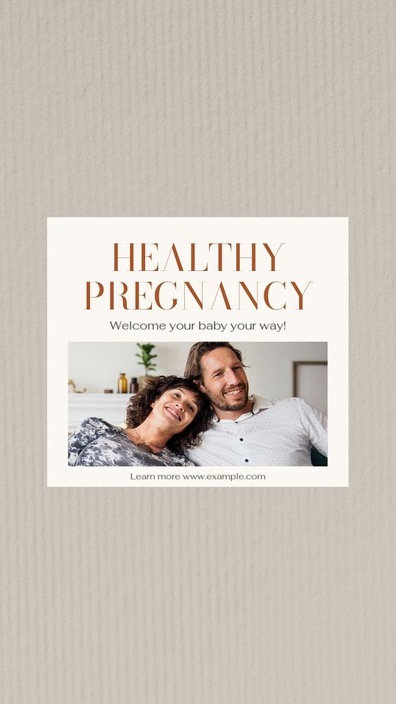 Pregnancy clinic Instagram story template, editable social media design