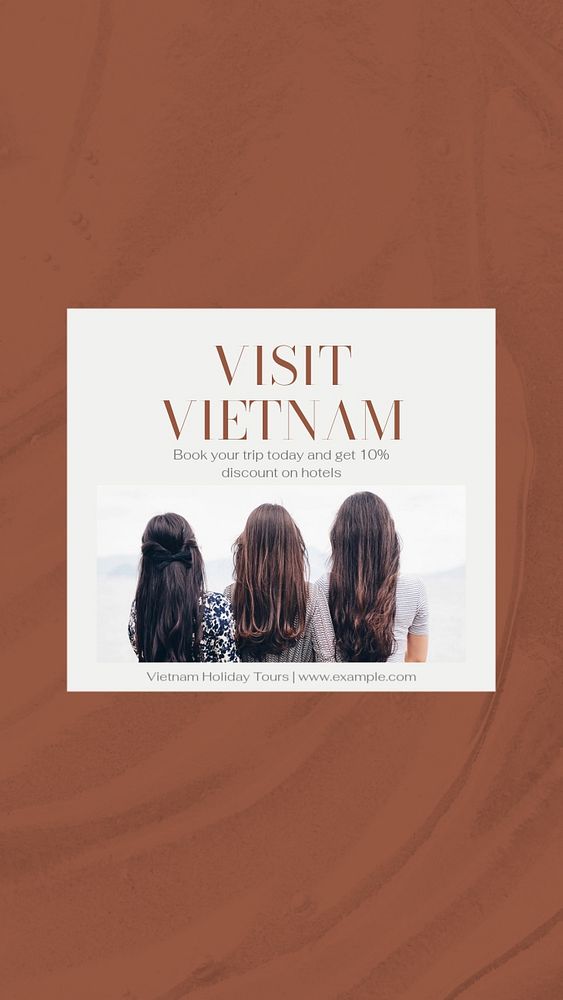 Visit Vietnam Instagram story template, editable social media design