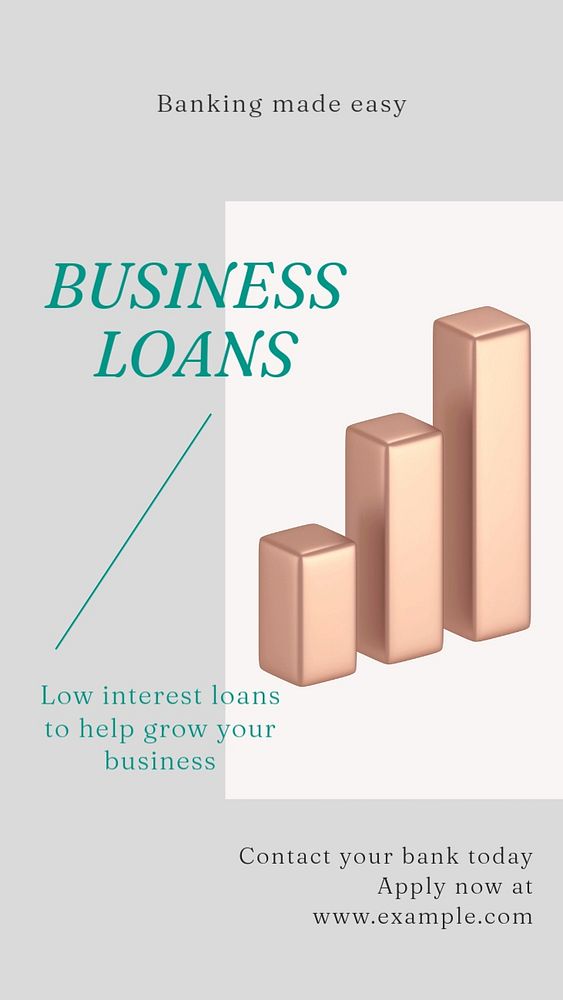 Business loans Instagram story template, editable social media design