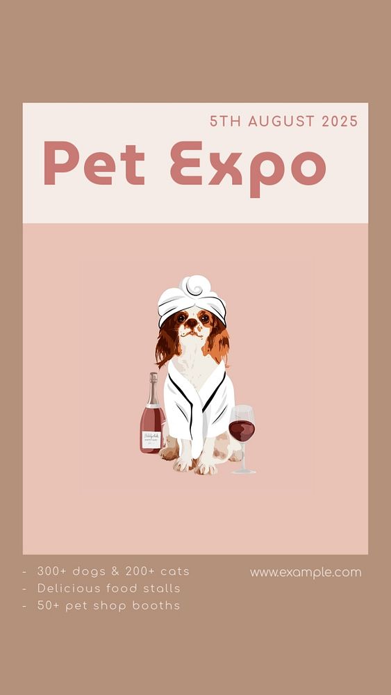 Pet expo Instagram story template, editable social media design