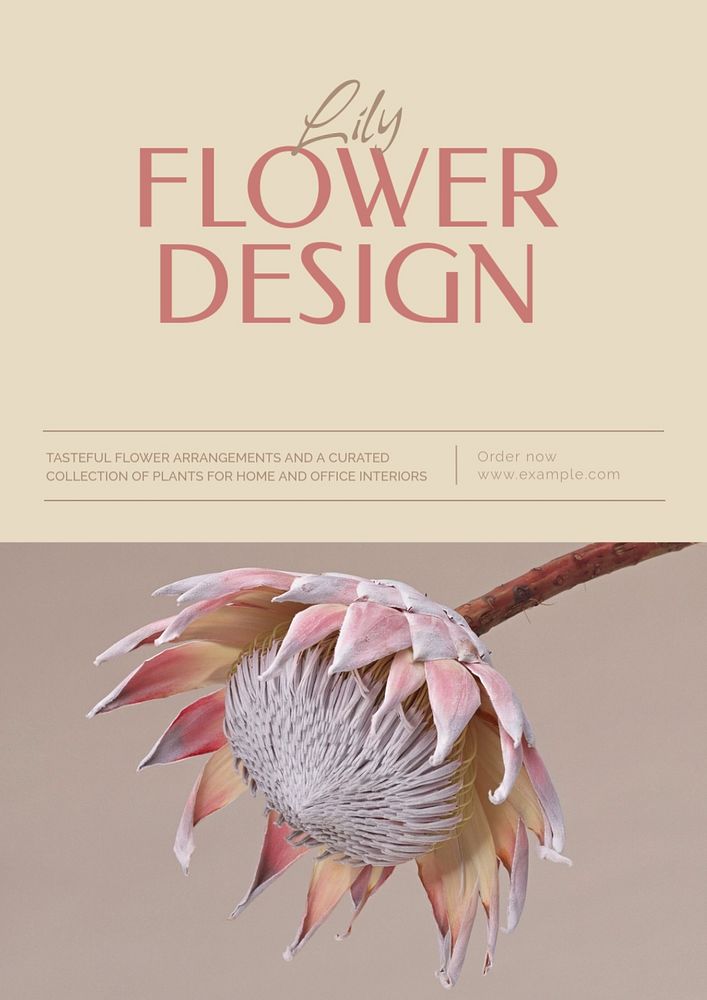 Florist poster template, customizable ad