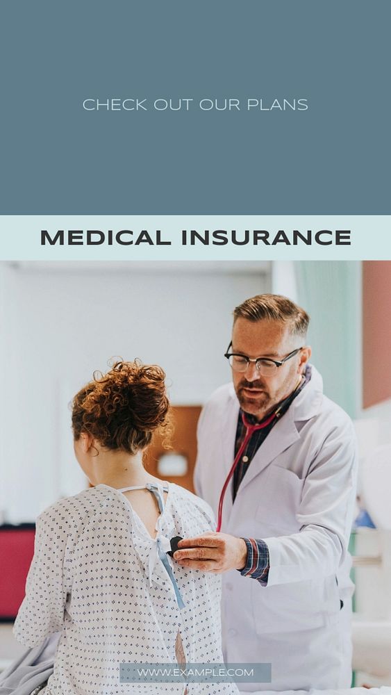 Medical insurance Instagram story template, editable social media design