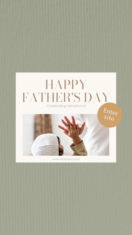 Happy father's day Instagram story template, editable social media design