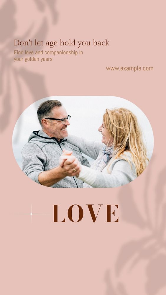 Love don't let Instagram story template, editable social media design