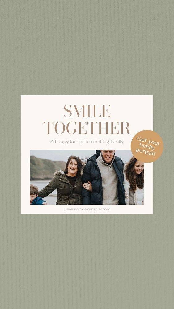 Smile together Instagram story template, editable social media design