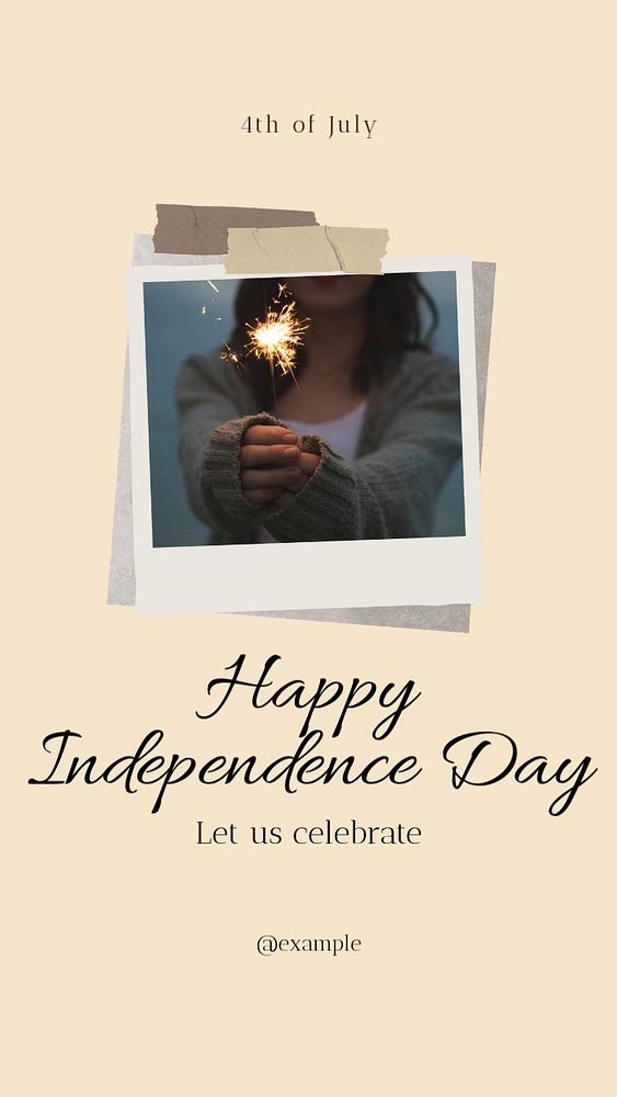 Independence Day Instagram story template, editable social media design