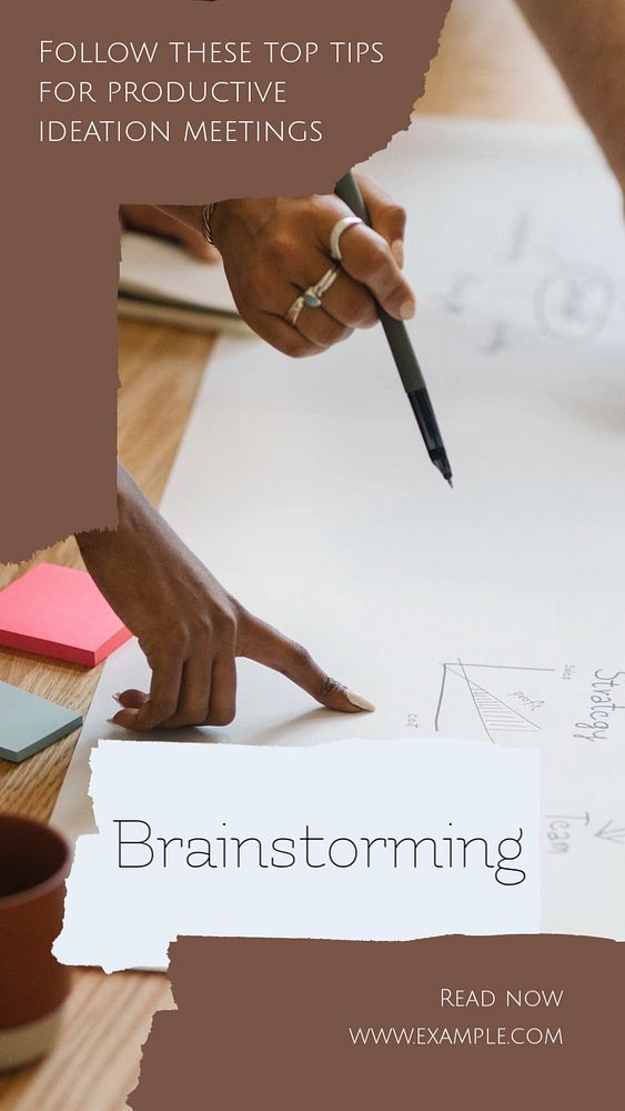 Brainstorming follow these Instagram story template, editable social media design