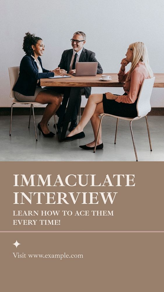 Ace an interview Instagram story template, editable social media design